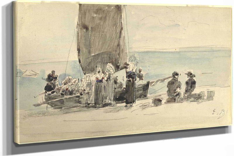 Loading The Boats by Eugene Boudin