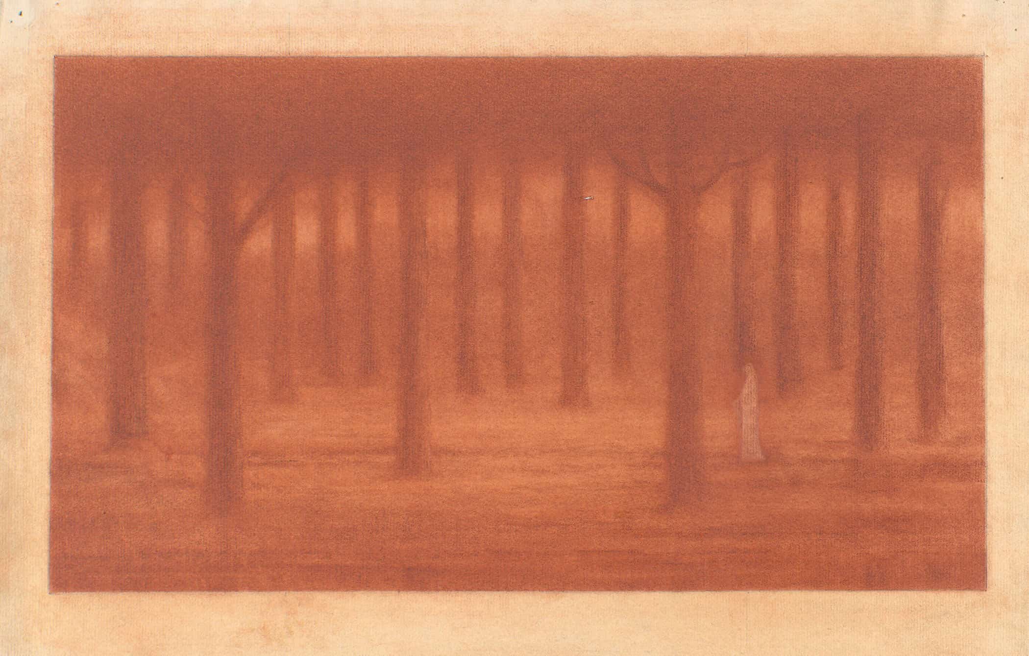 Lone Figure In A Forest   by Herbert Crowley