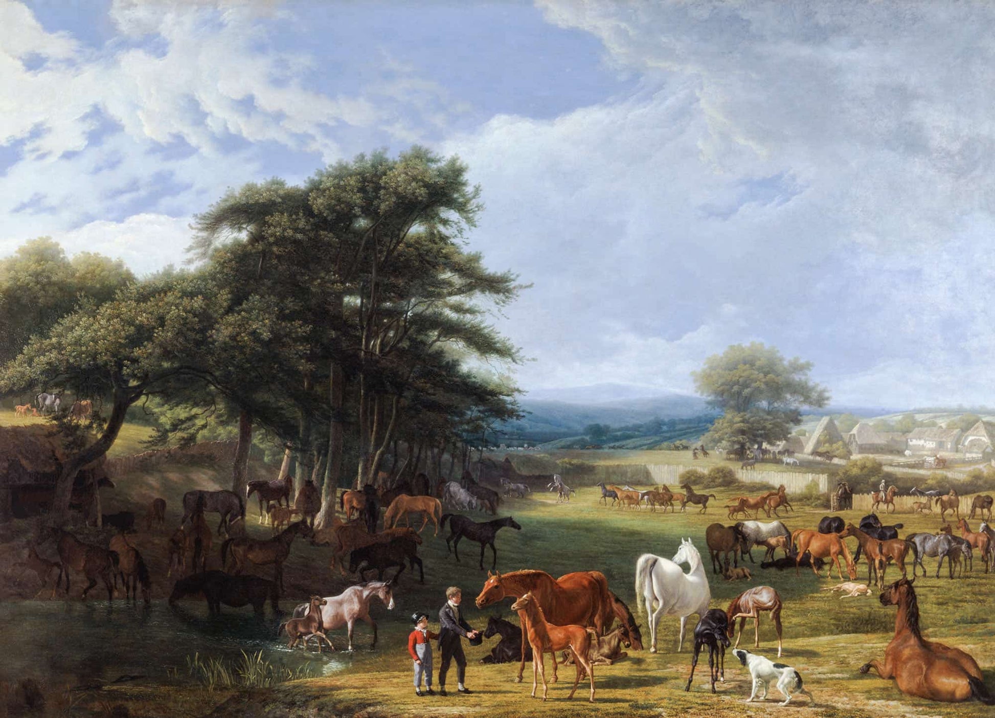 Lord Riverss Stud Farm Stratfield Saye by Jacques Laurent Agasse