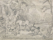 Lord Southamptons Shooting Pony With Sailor His Retriever And Rover His Spaniel by James Ward