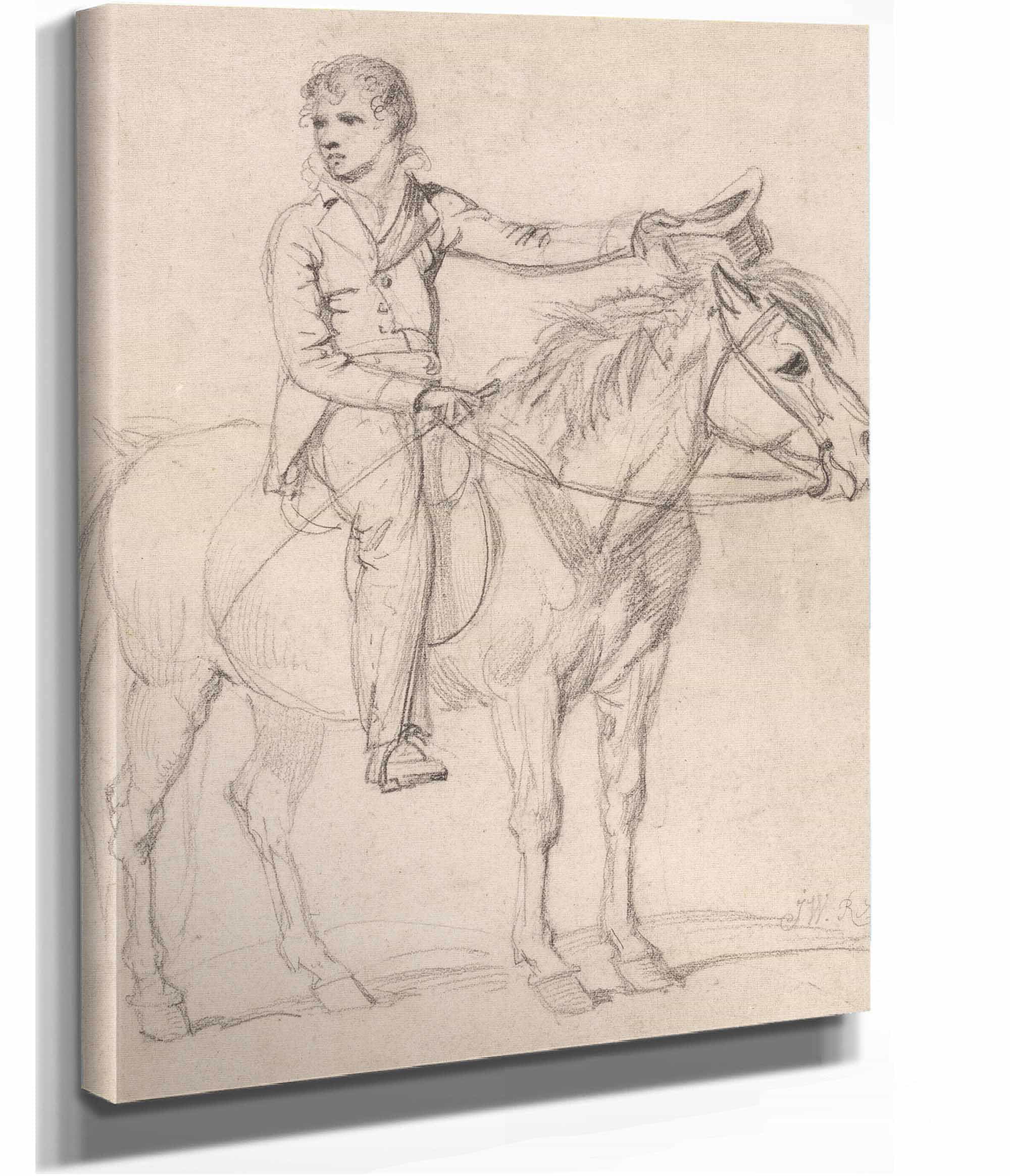 Lord Stanhope Later Earl Of Chesterfield As A Boy Riding A Pony by James Ward