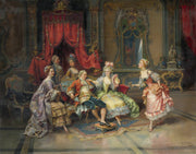 Louis Xv In The Throne Room by Cesare Auguste Detti