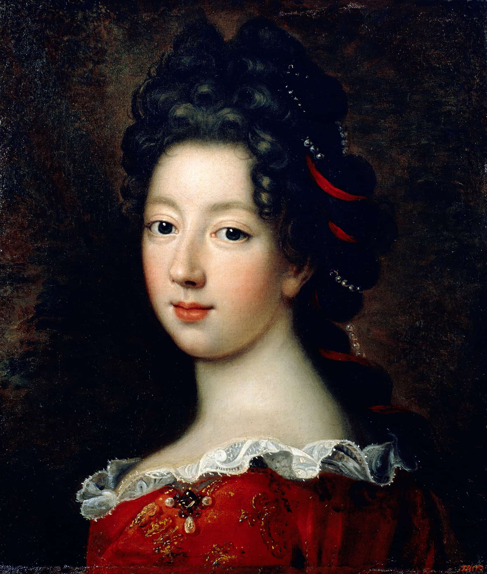 Louise Francoise De Bourbon Mademoiselle De Nantes From Until by Jean Francois De Troy