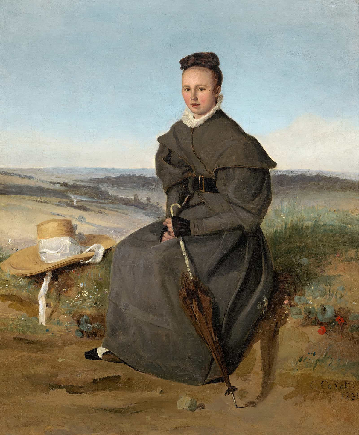 Louise Harduin by Jean Baptiste Camille Corot