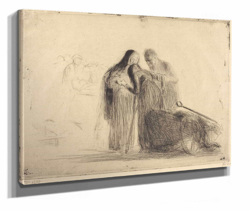 Lourdes The Paralytic Second Plate by Jean Louis Forain