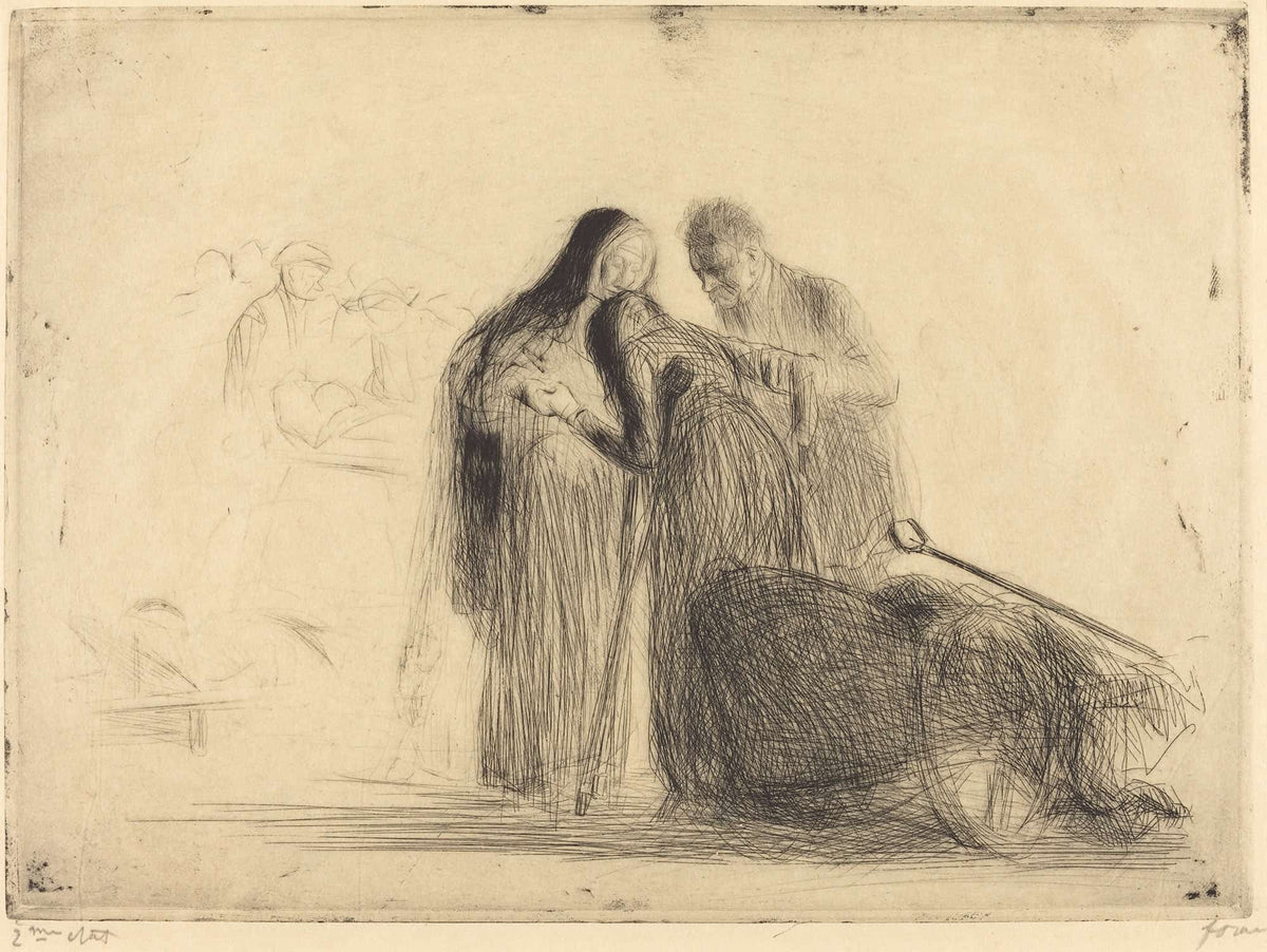 Lourdes The Paralytic Second Plate by Jean Louis Forain