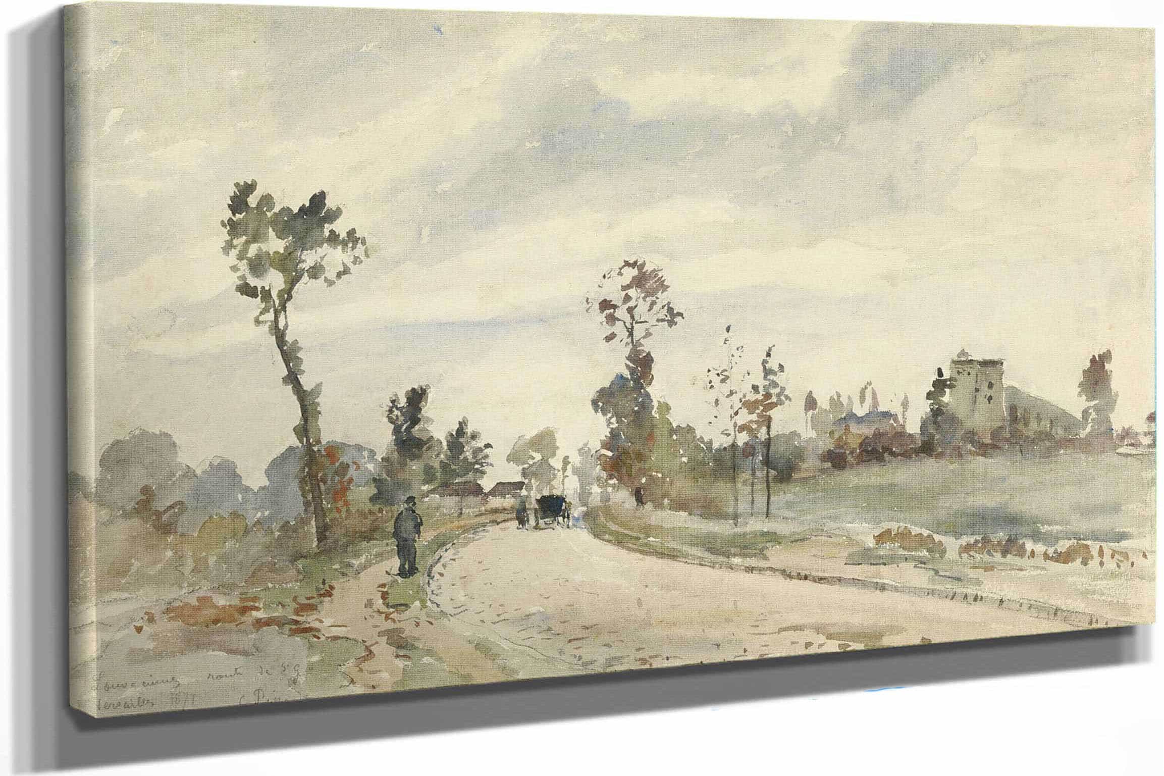 Camille Pissarro、LA GRAND'ROUTE, LOUVECI File:Camille Pissarro - La route de Louveciennes - Musée d