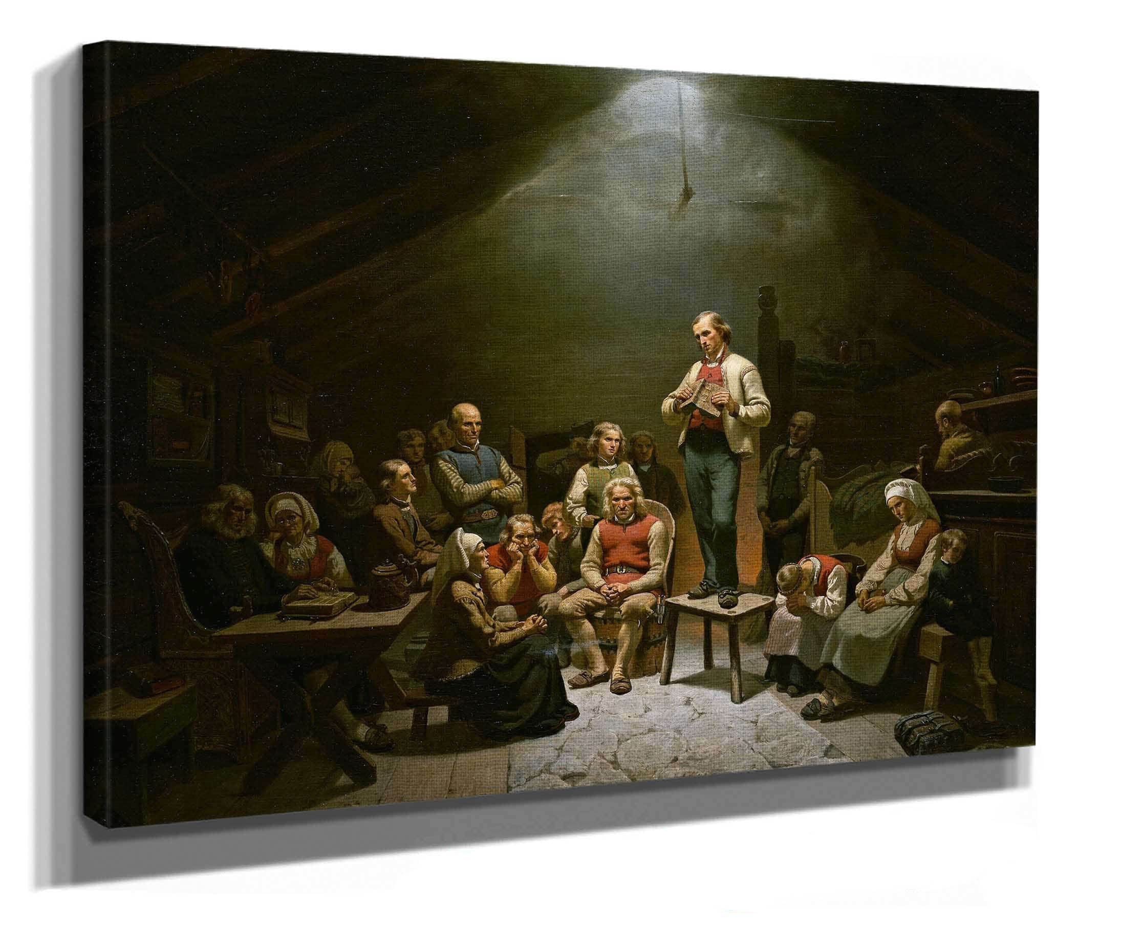 Low Church Devotion by Adolph Tidemand