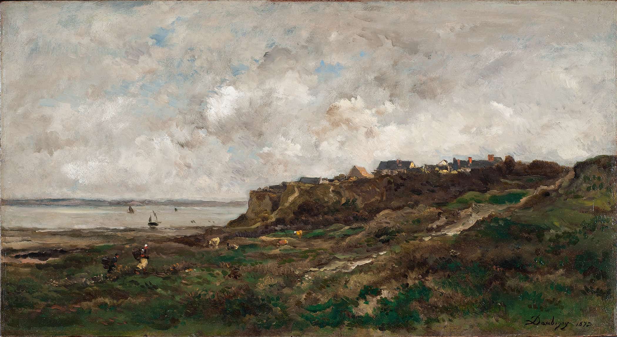 Low Tide At Villerville by Charles Francois Daubigny
