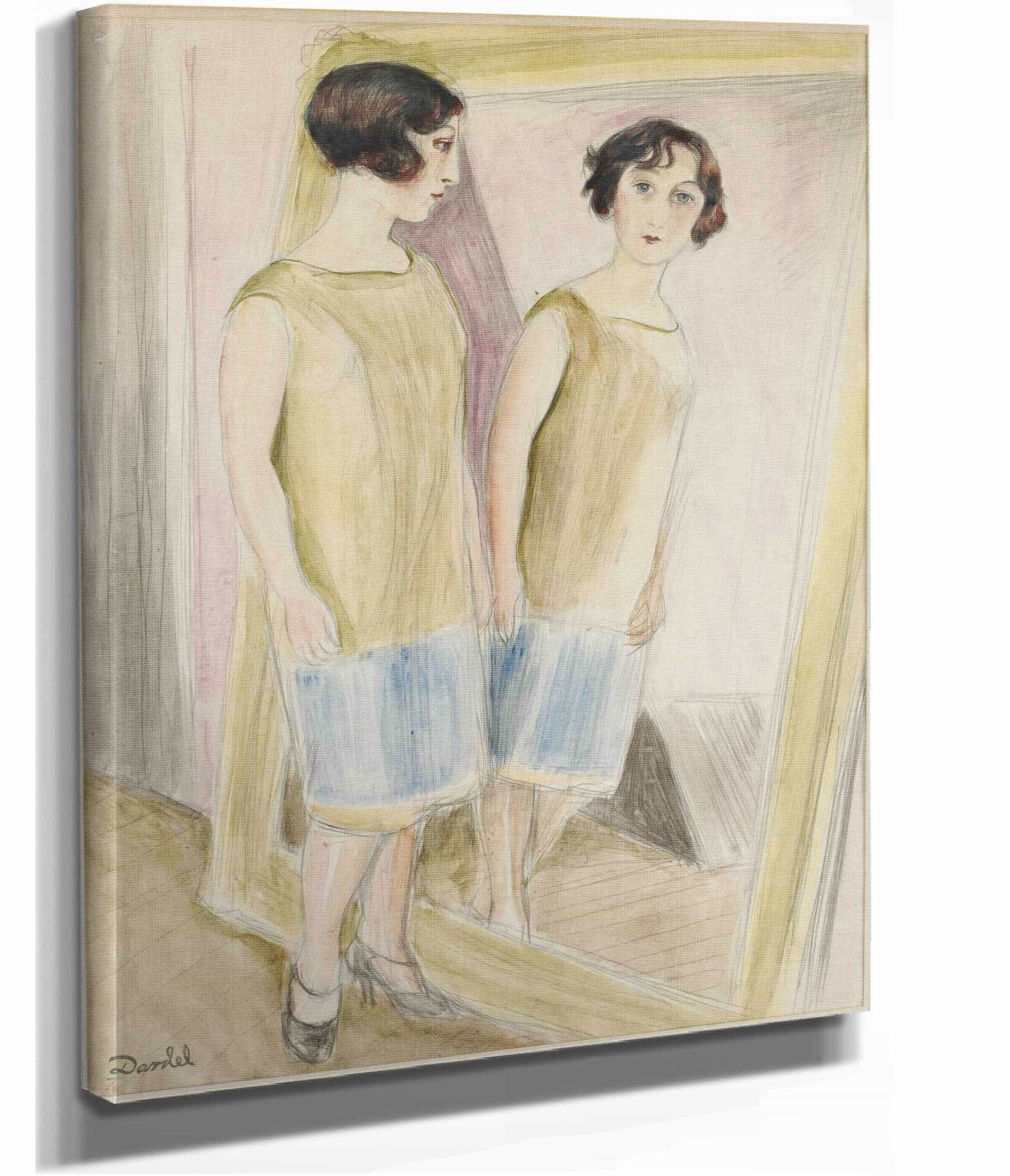Lucienne Vid Spegeln by Nils Dardel