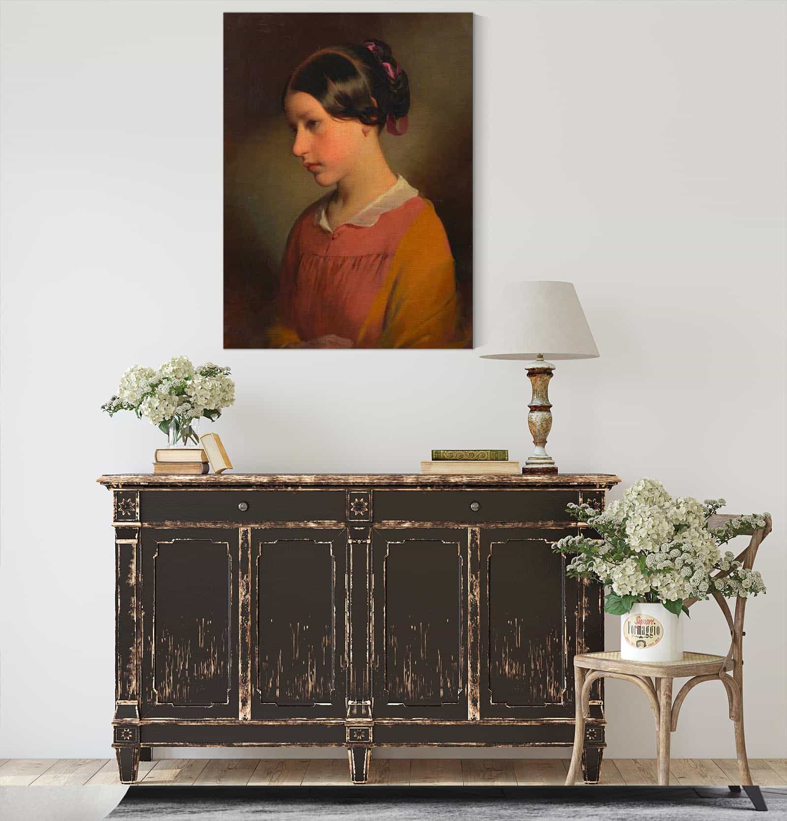 Ludmilla Amerling Tochter Des Kunstlers Als Kind by Friedrich Von Amerling