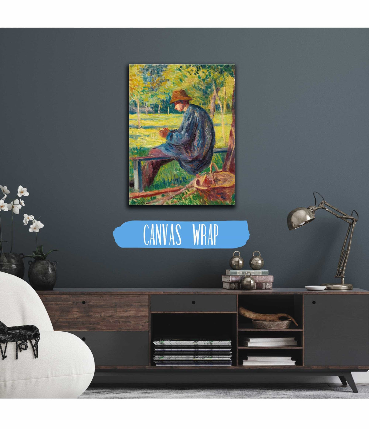 Ludovic Rodo Pissarro Dans Le Jardin De Son Pere A Eragny by Maximilien Luce