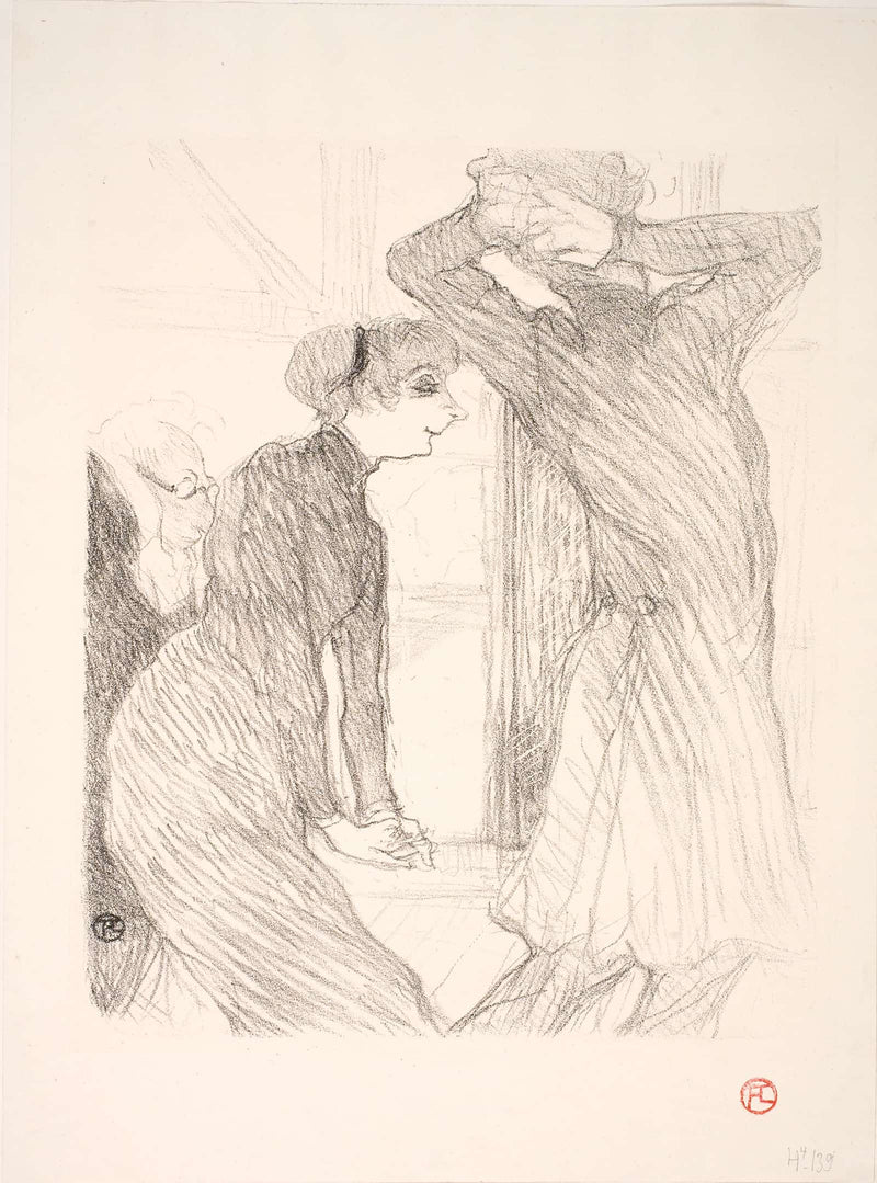 Lugne Poe Et Berthe Bady Dans Au Dassus Des Forces Humaines  by Henri De Toulouse Lautrec