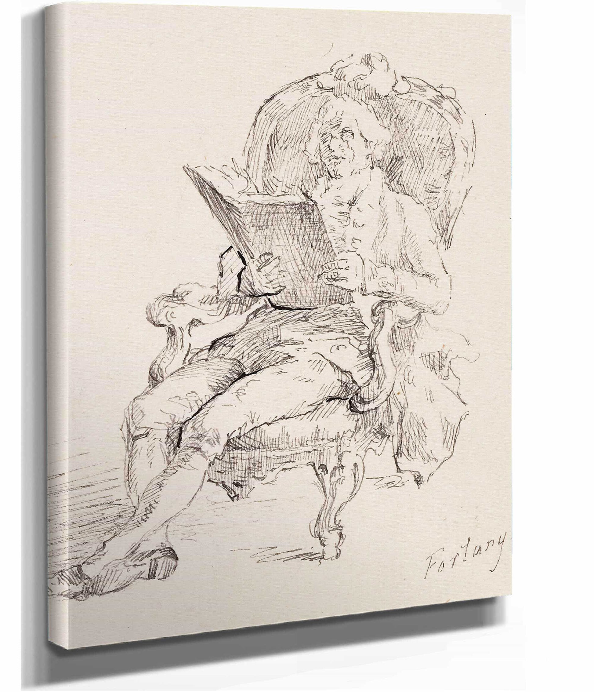 Lukeva Mies Mariano Fortunyn Mukaan by Helene Schjerfbeck