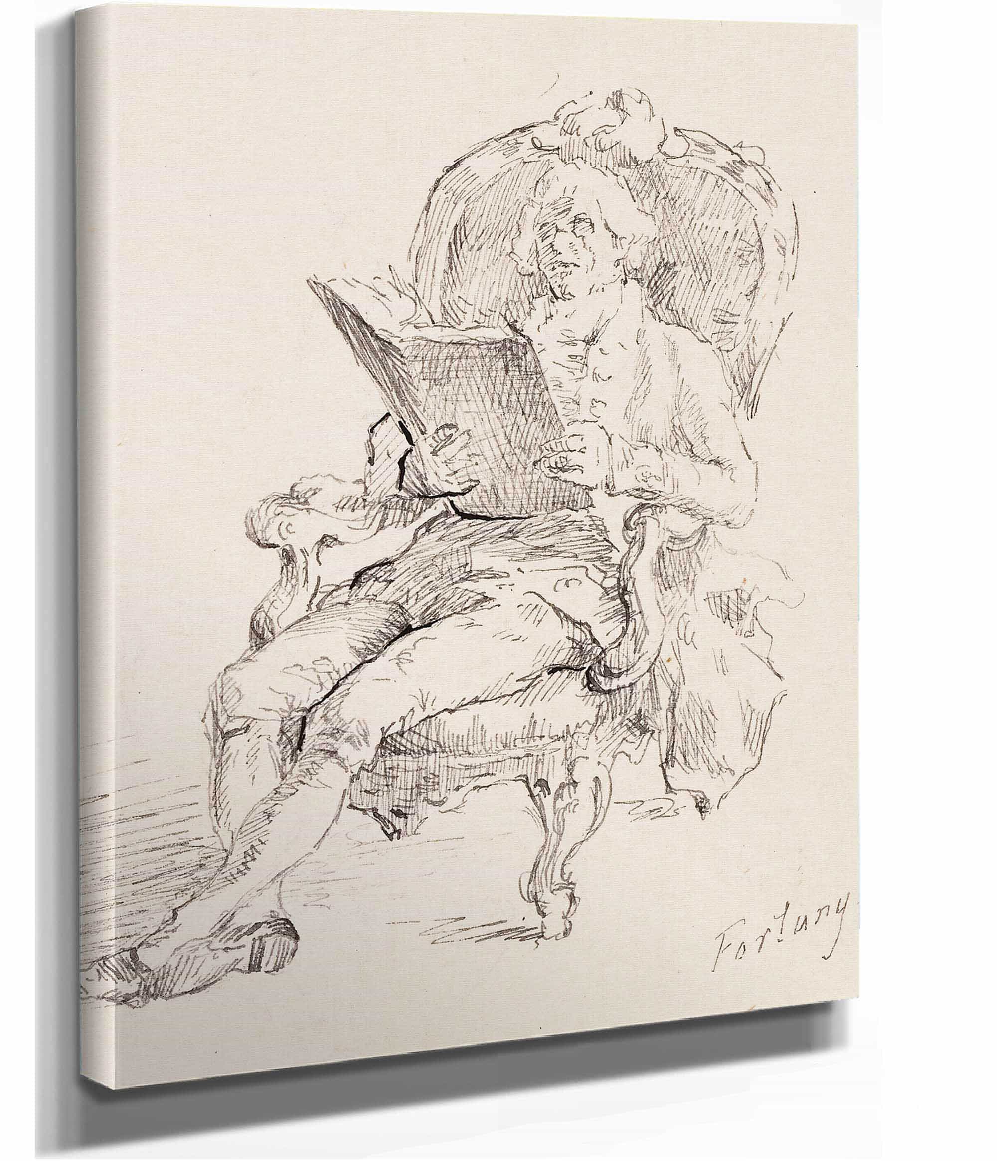 Lukeva Mies Mariano Fortunyn Mukaan by Helene Schjerfbeck