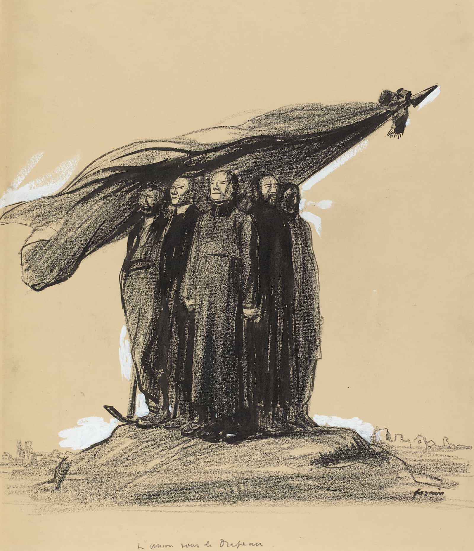 Lunion Sous Le Drapeau by Jean Louis Forain