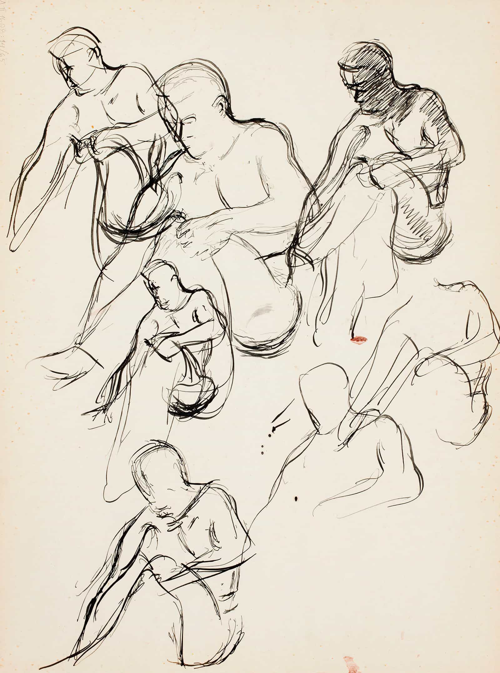 Luonnoksia Istuvasta Miehesta  by Magnus Enckell