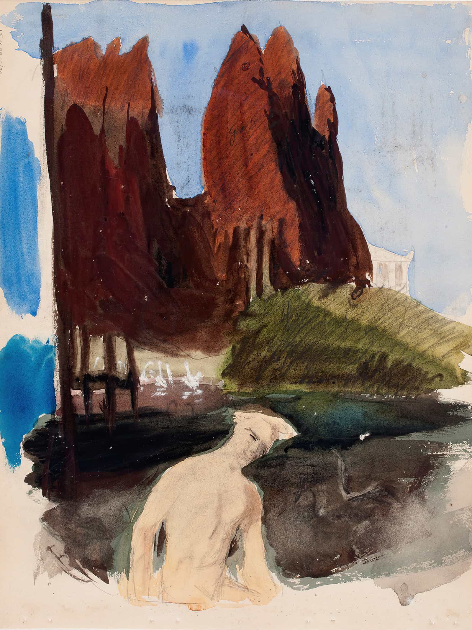 Luonnos Maalaukseen Fantasia  by Magnus Enckell