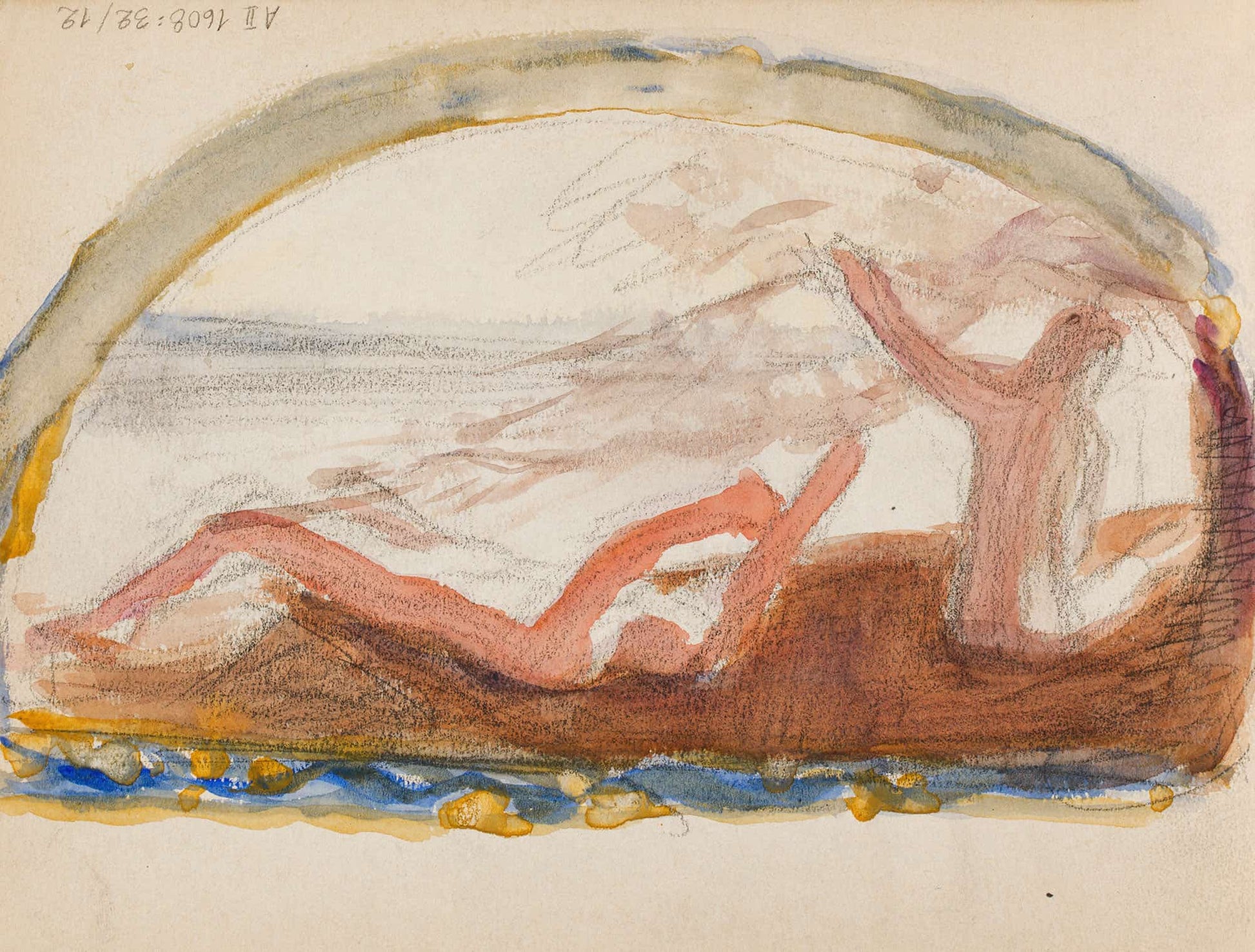 Luonnos Teokseen Kultakausi by Magnus Enckell