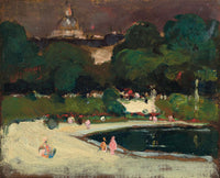 Luxembourg Gardens Stormy Sky by Robert Henri