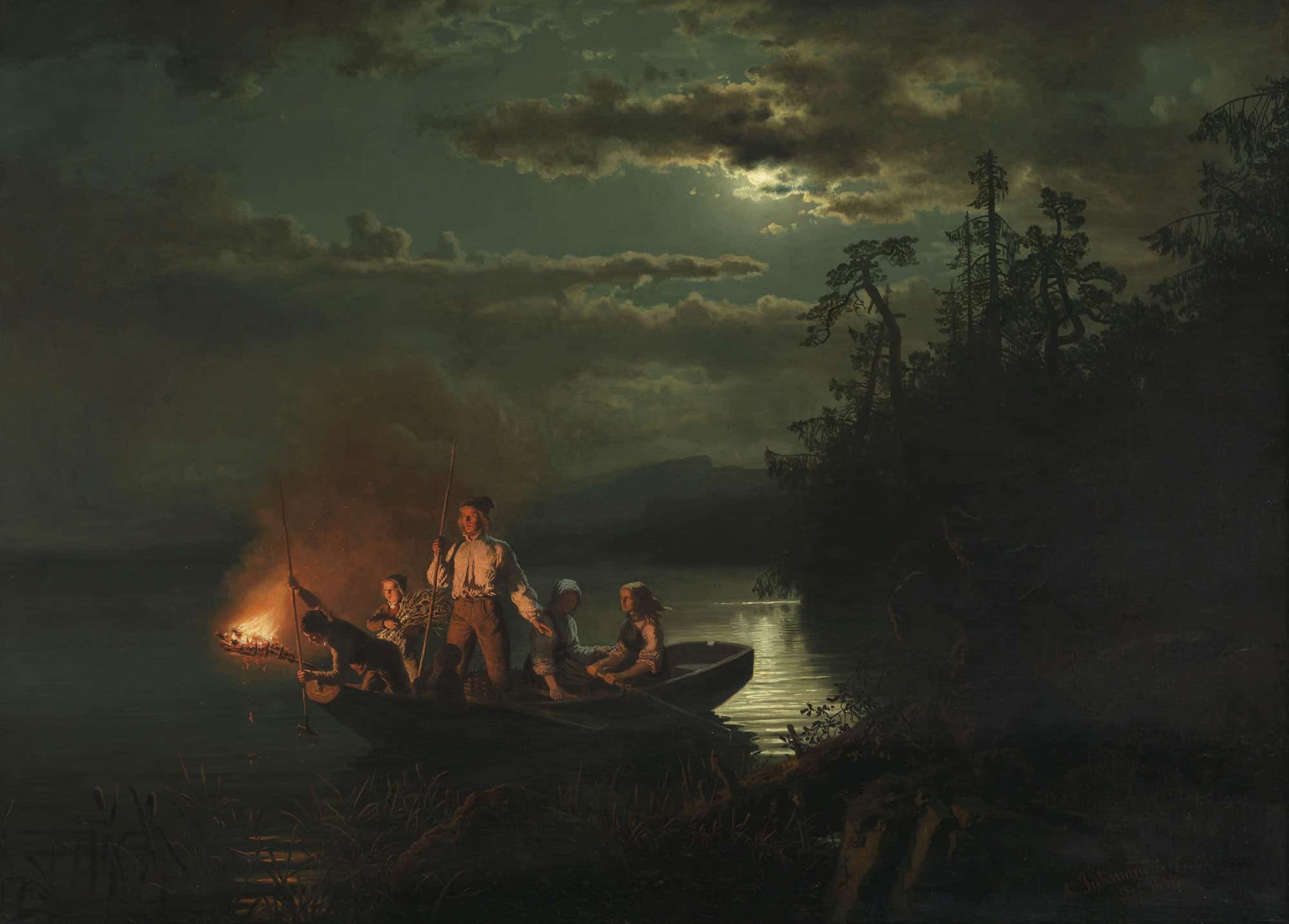 Lystring Pa Kroderen by Adolph Tidemand