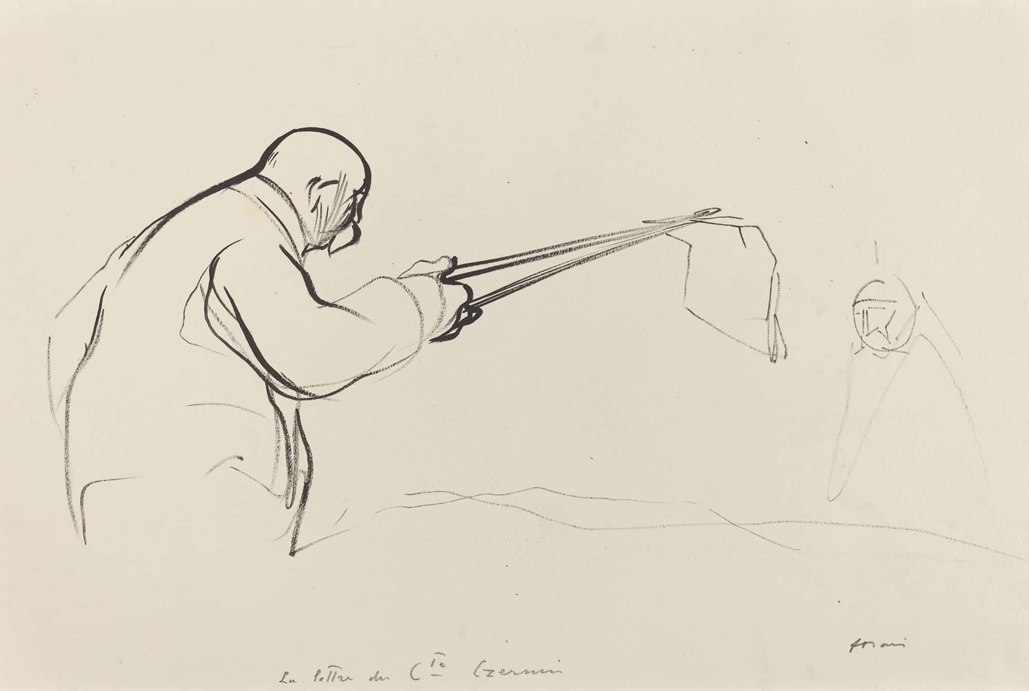 M Clemenceau La Lettre Du Cte Czernin by Jean Louis Forain