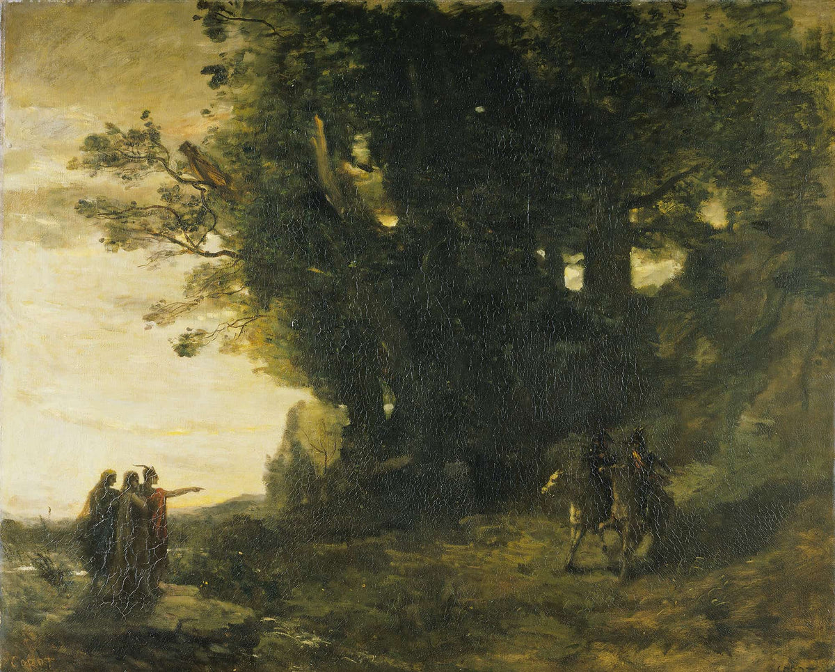 Macbeth Paysage Macbeth Landscape by Jean Baptiste Camille Corot