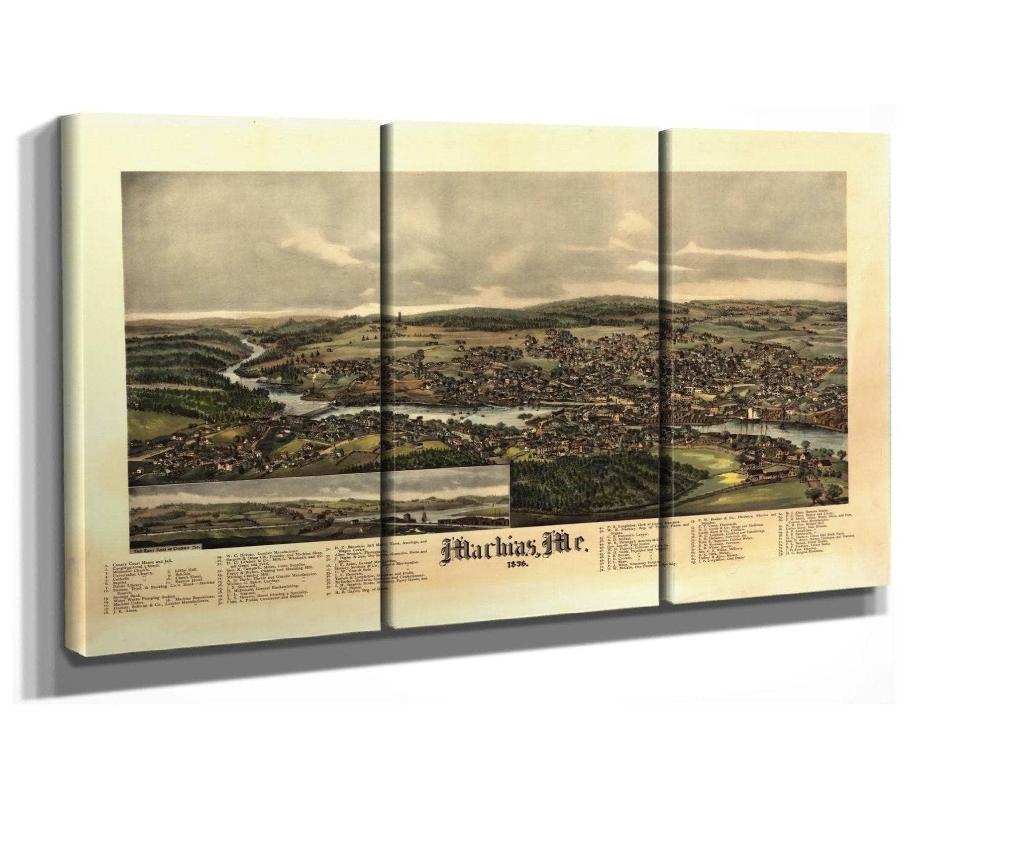 Machias Me 1896  State Of Maine