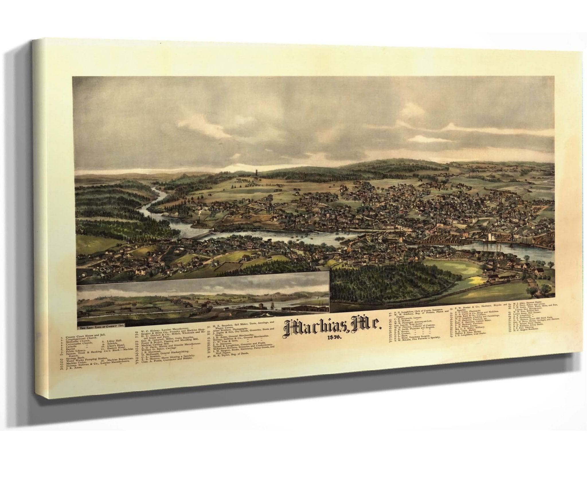 Machias Me 1896  State Of Maine