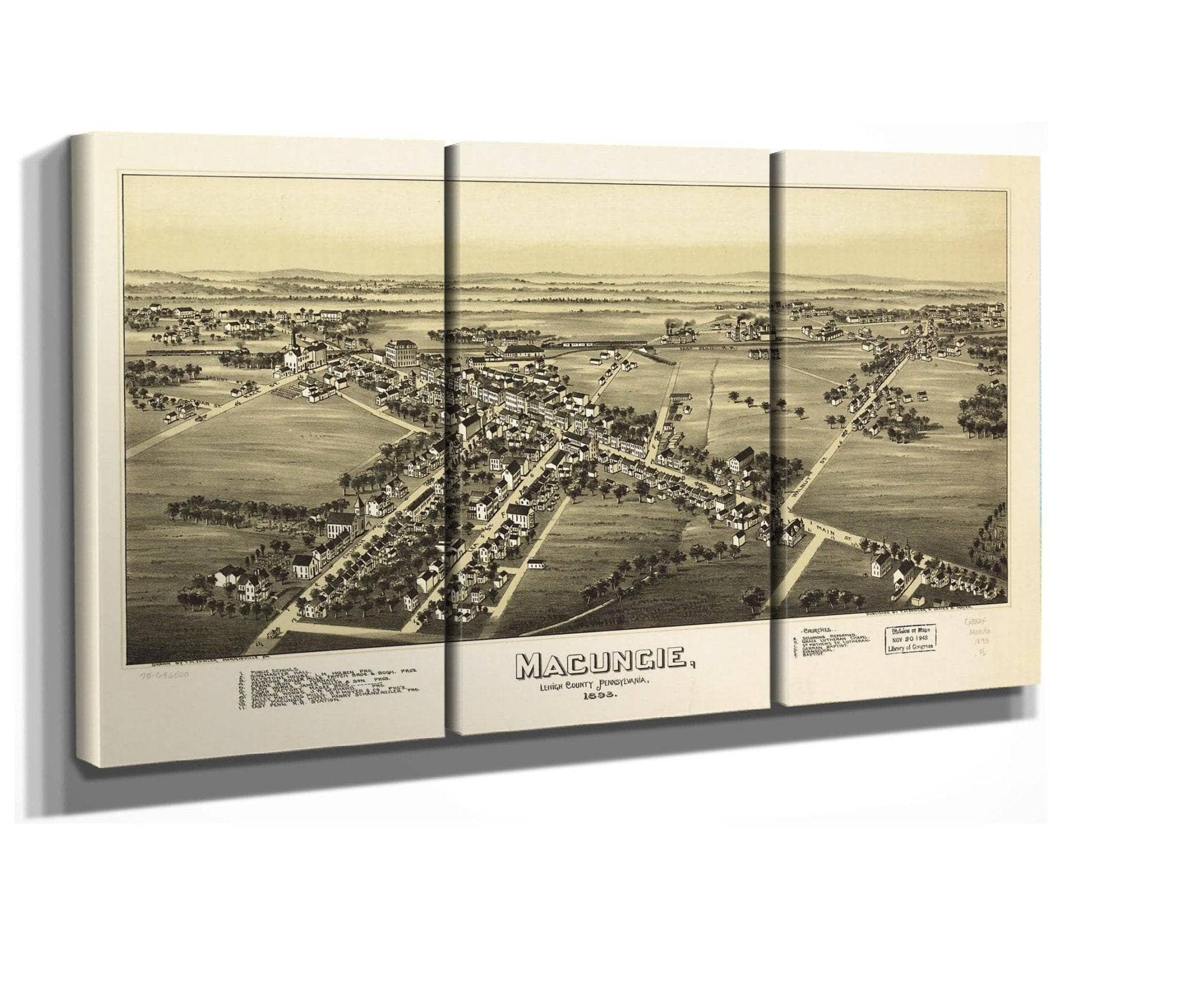 Macungie Lehigh County Pennsylvania 1893  State Of Pennsylvania