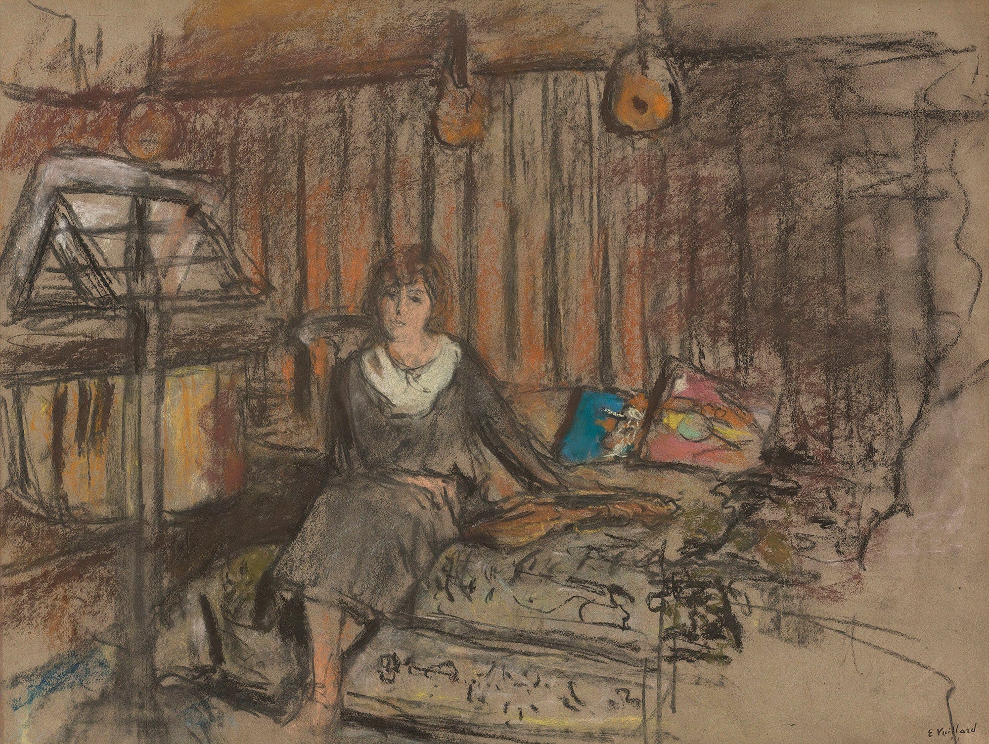 Madame Fried Reveuse Etude by Edouard Vuillard