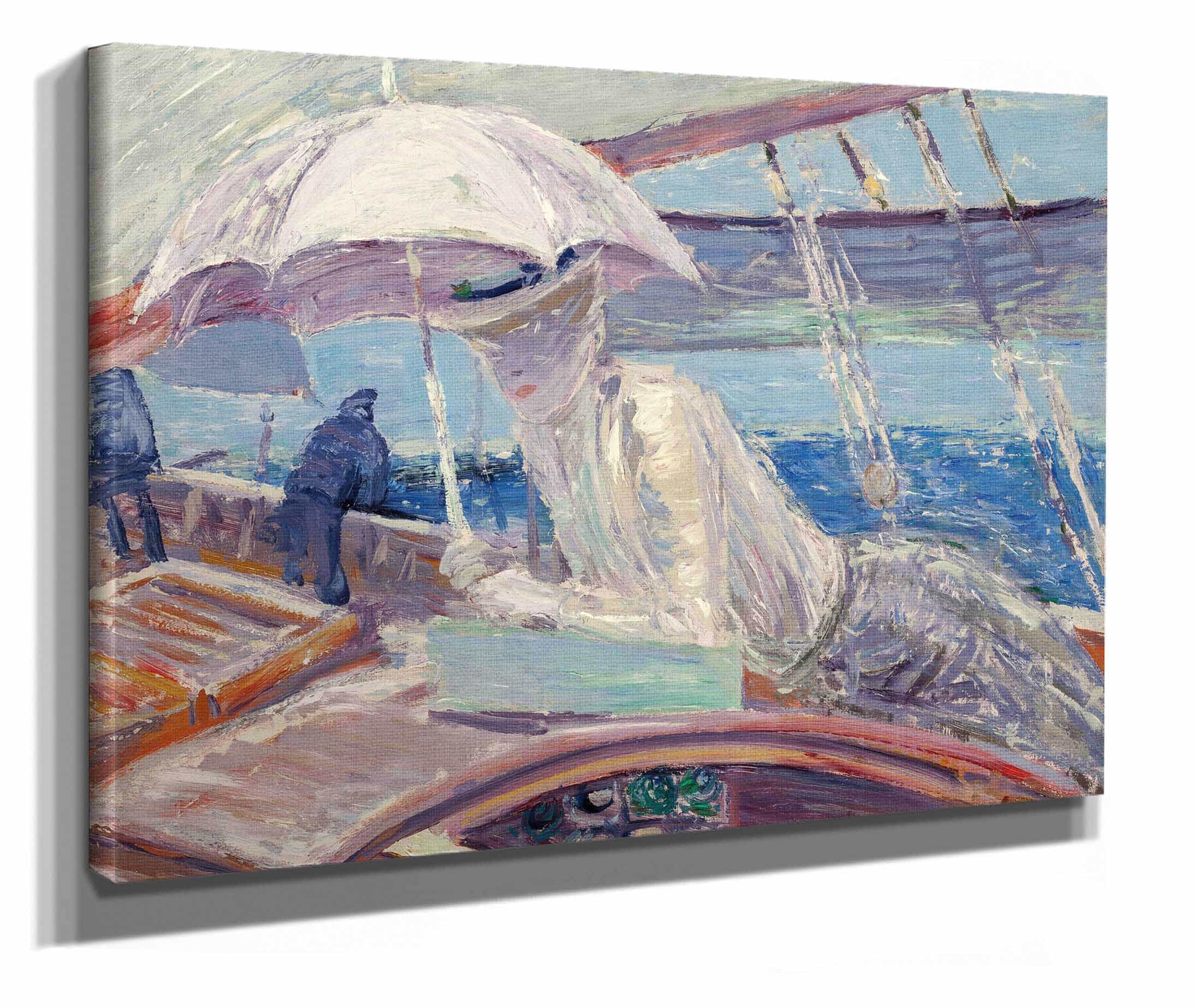 Madame Helleu Aboard The Yacht Bird by Paul Cesar Helleu