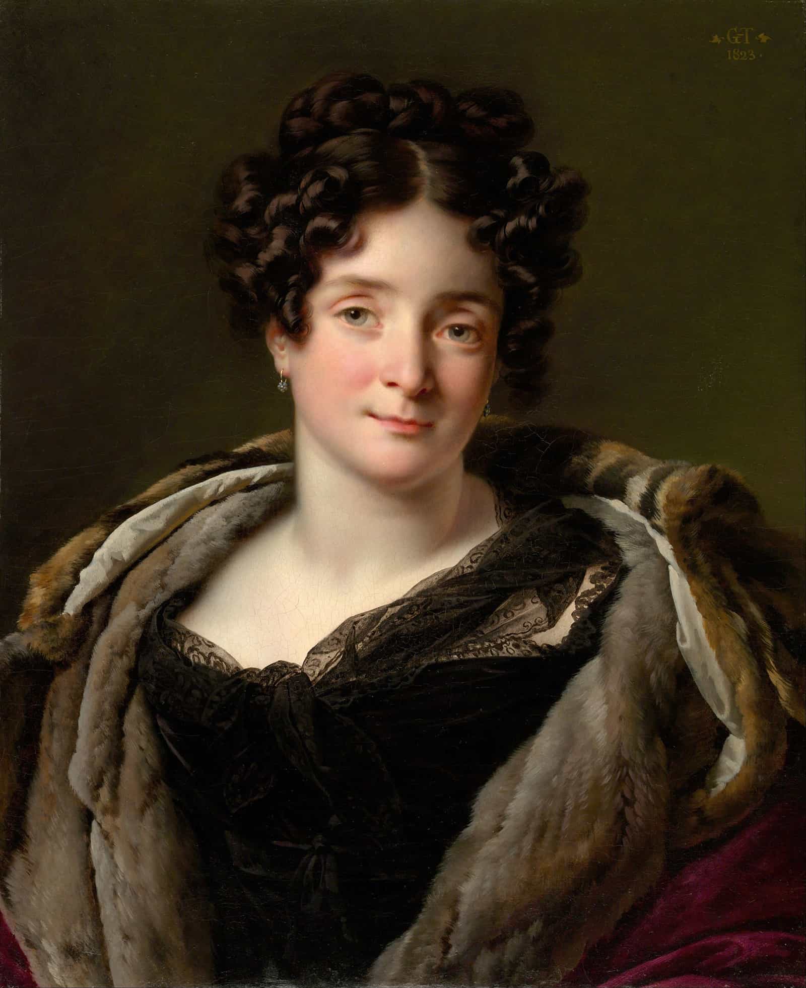 Madame Jacques Louis Etienne Reizet Colette Desiree Therese Godefroy   by Anne Louis Girodet Trioson