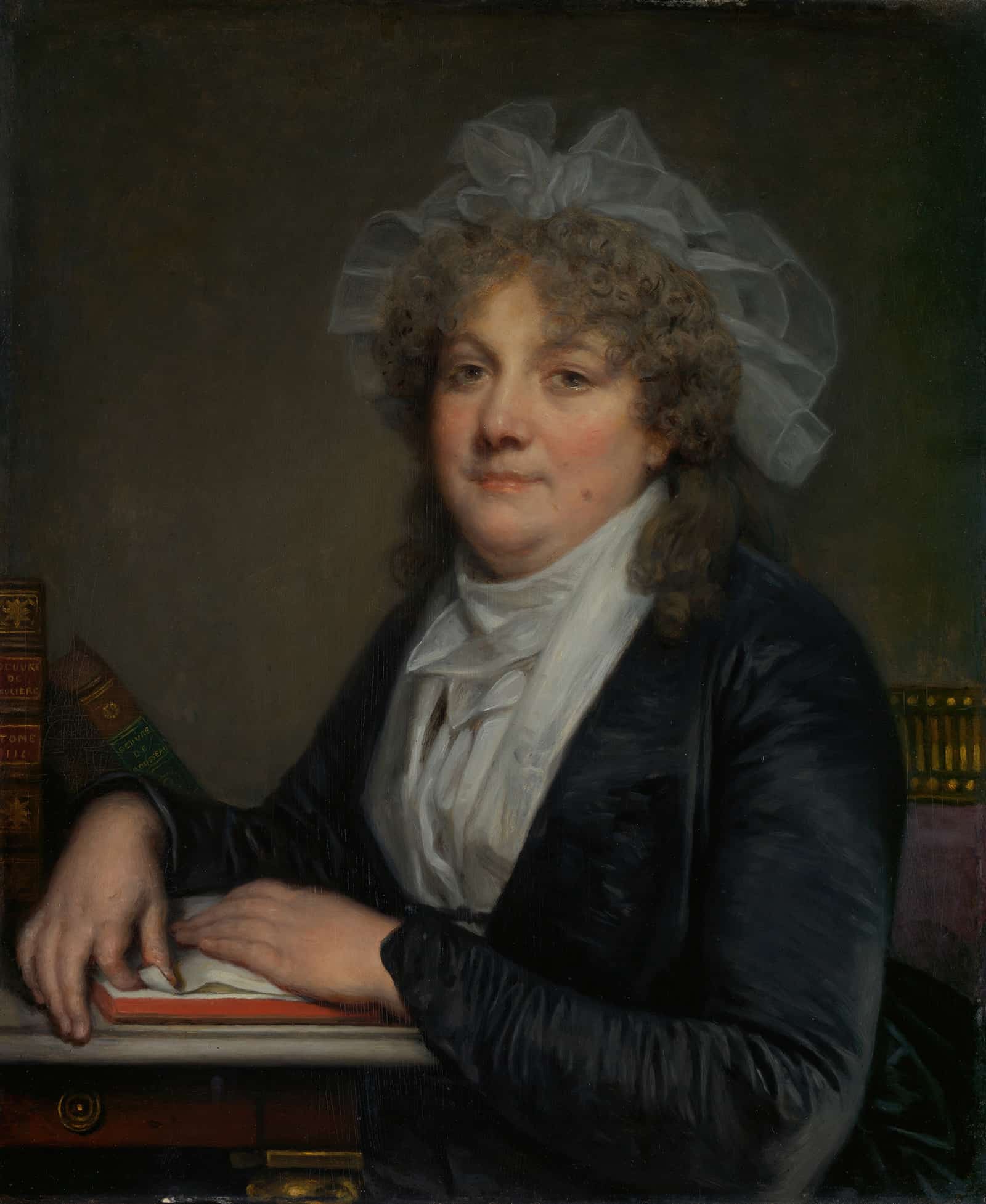 Madame Jean Baptiste Nicolet Anne Antoinette Desmoulins   Late S by Jean Baptiste Greuze