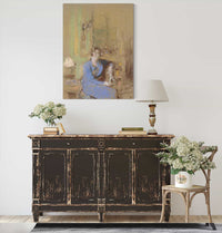 Madame Lucien Sauphar Assise Dans Son Salon by Edouard Vuillard