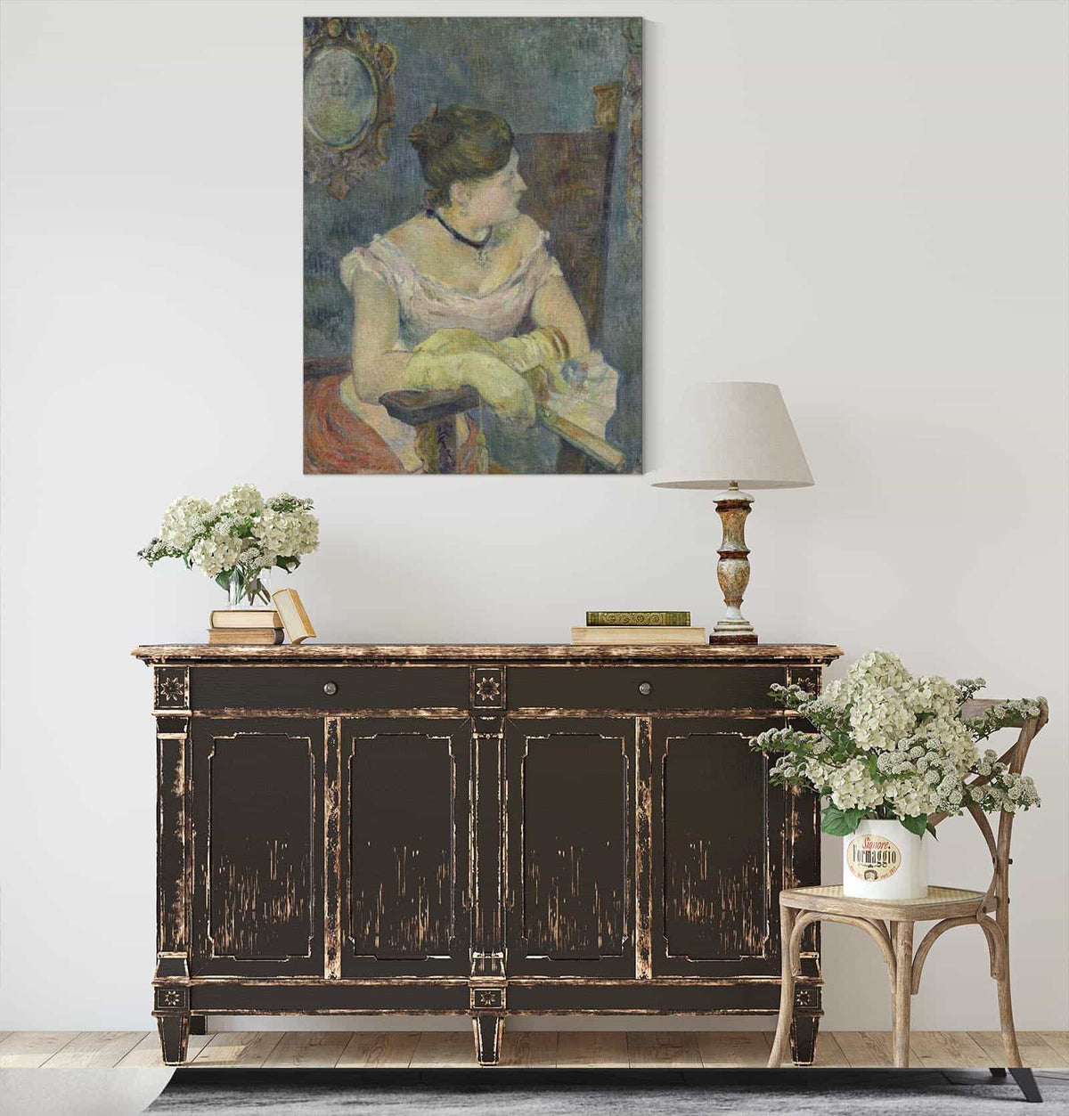 Madame Mette Gauguin In Evening Dress by Paul Gauguin