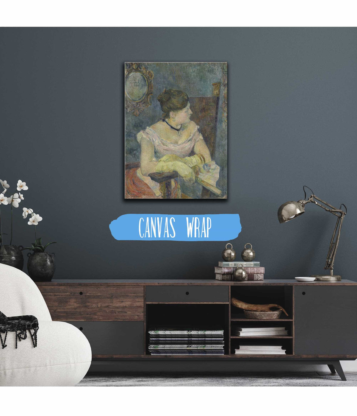 Madame Mette Gauguin In Evening Dress by Paul Gauguin