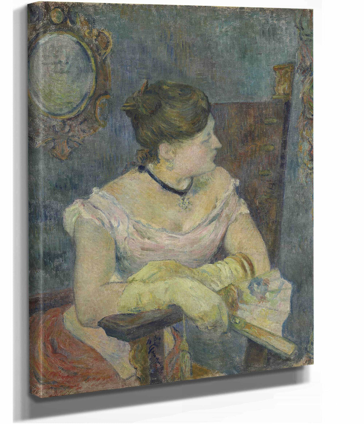 Madame Mette Gauguin In Evening Dress by Paul Gauguin