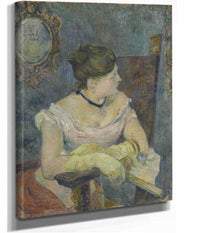 Madame Mette Gauguin In Evening Dress by Paul Gauguin