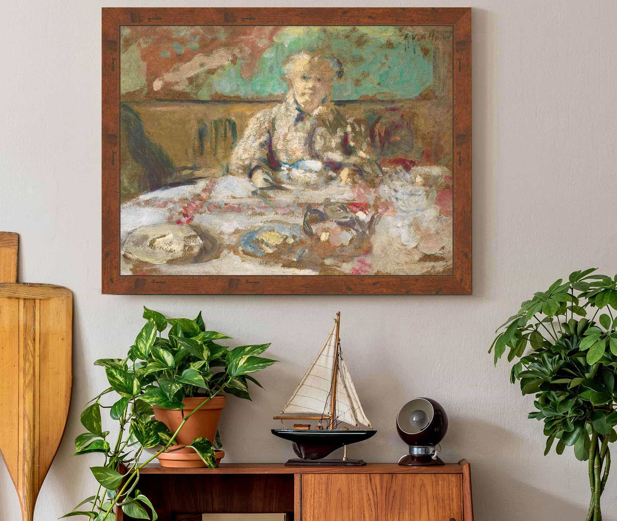 Madame Vuillard At The Dinner Table by Edouard Vuillard