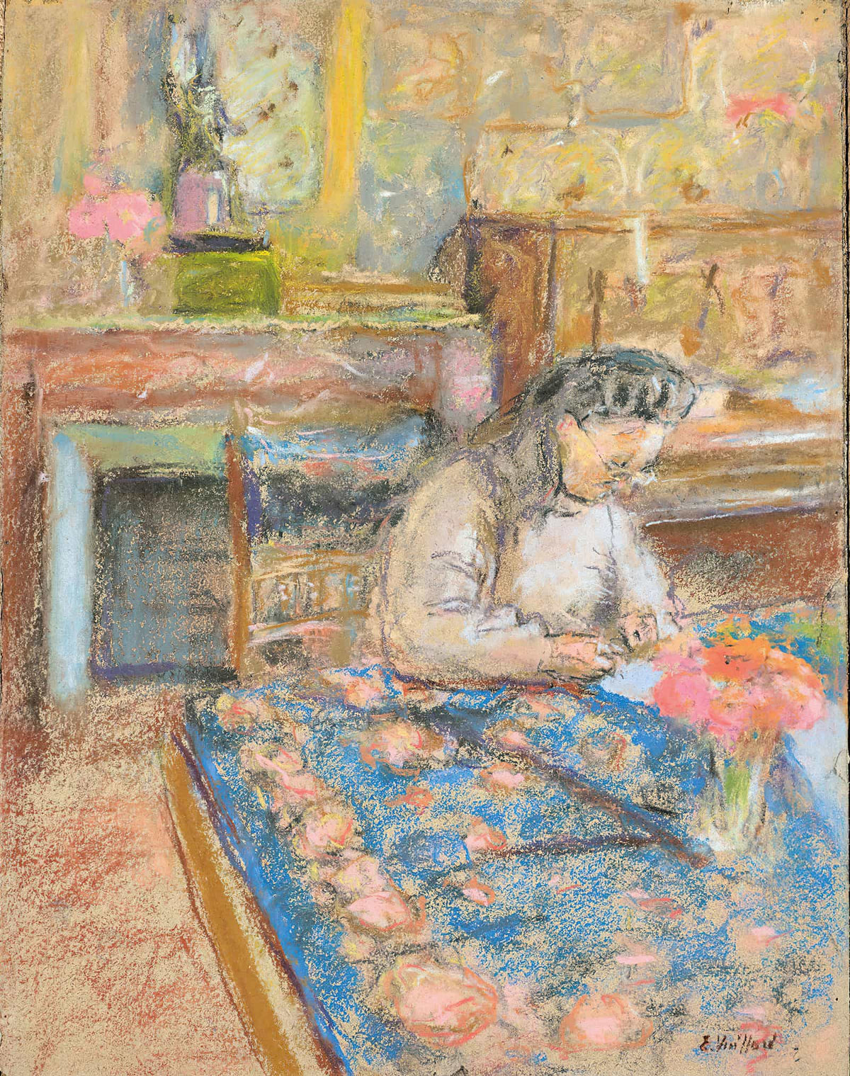 Madame Vuillard Ecrivant Vaucresson by Edouard Vuillard