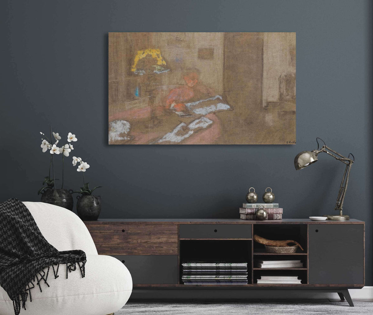 Madame Vuillard Lisant Le Journal by Edouard Vuillard