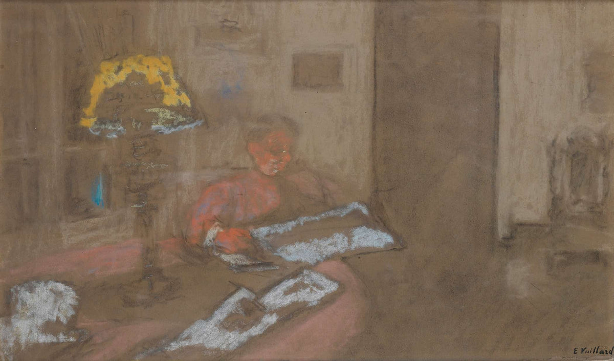 Madame Vuillard Lisant Le Journal by Edouard Vuillard