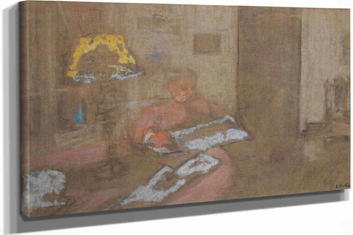 Madame Vuillard Lisant Le Journal by Edouard Vuillard
