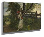 Madchen In Erwartung Ihres Liebhabers by Ferdinand Leeke