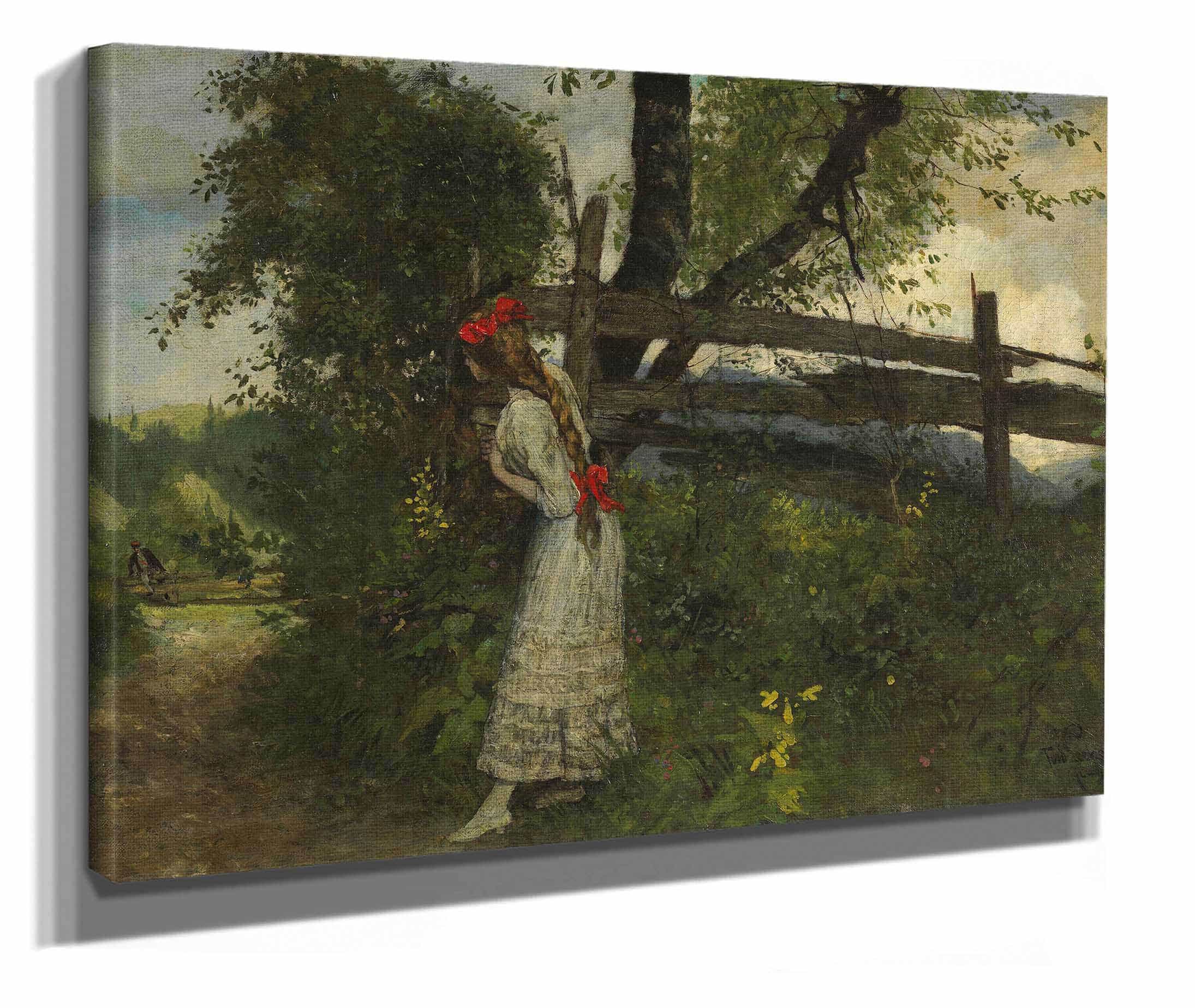 Madchen In Erwartung Ihres Liebhabers by Ferdinand Leeke