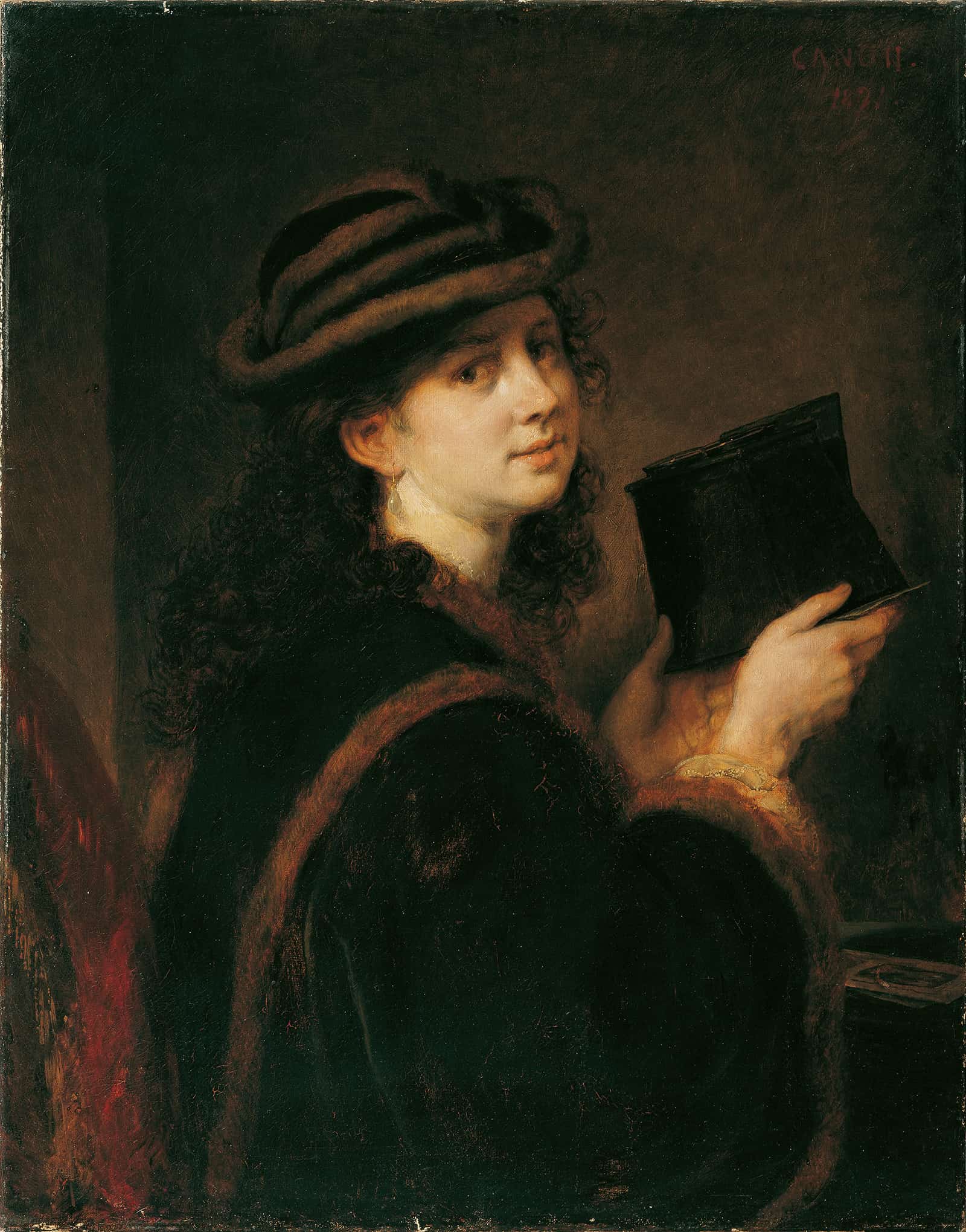 Madchen Mit Stereoskop by Hans Canon