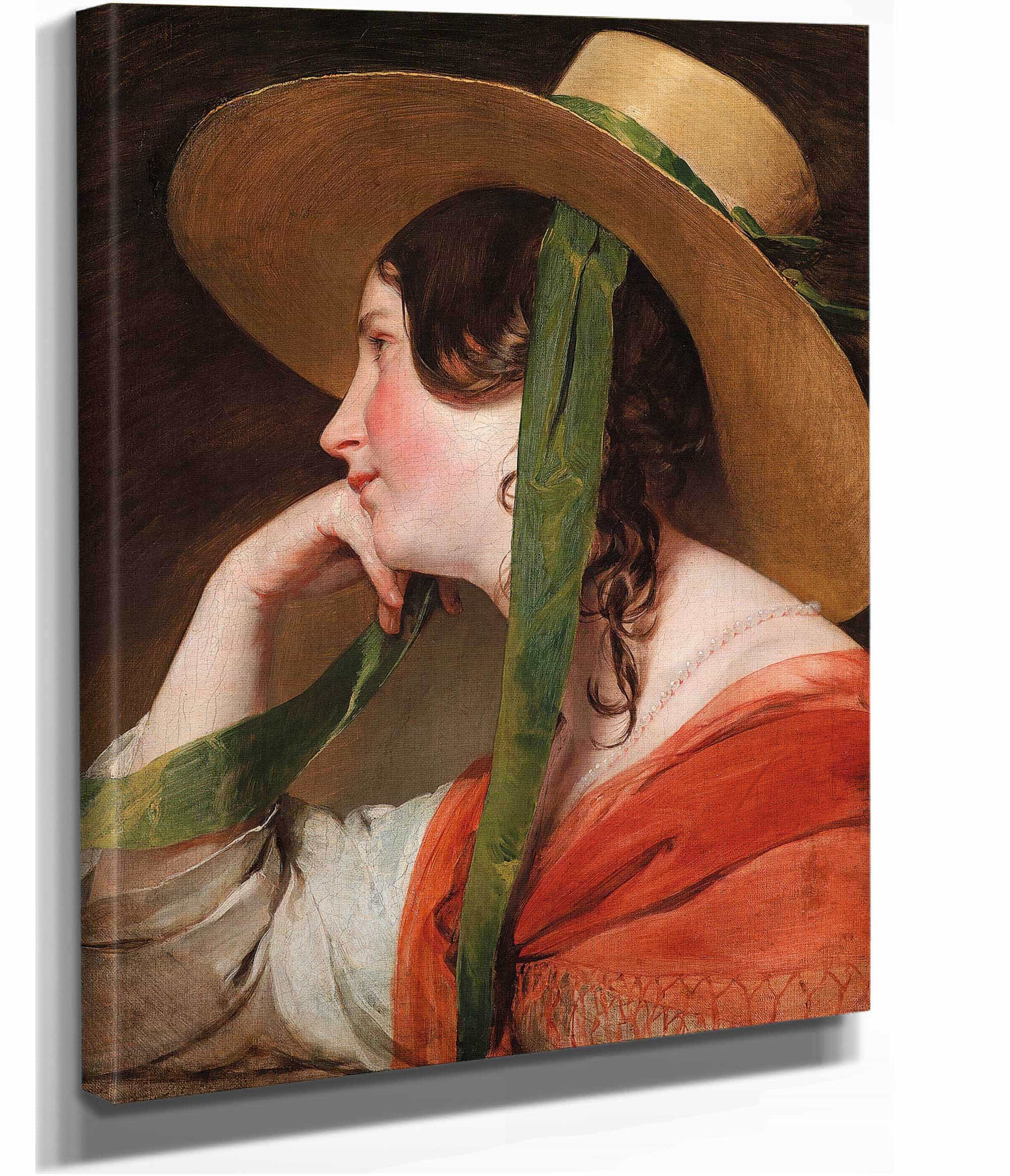 Madchen Mit Strohhut by Friedrich Von Amerling