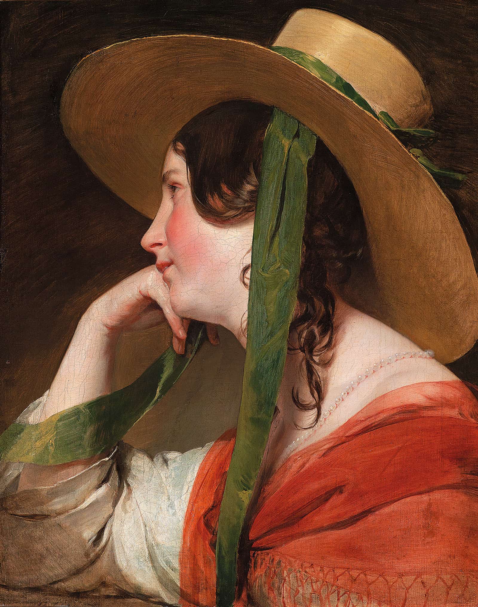 Madchen Mit Strohhut by Friedrich Von Amerling