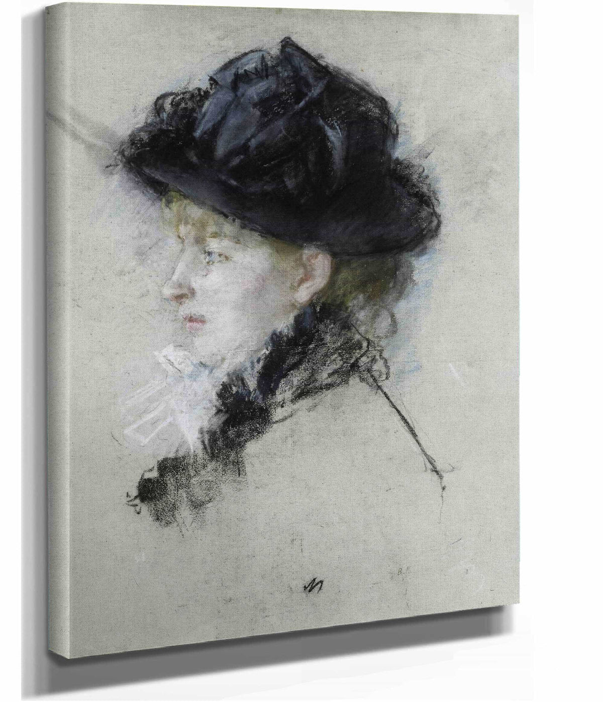 Mademoiselle Louise Riesener In A Hat by Berthe Morisot